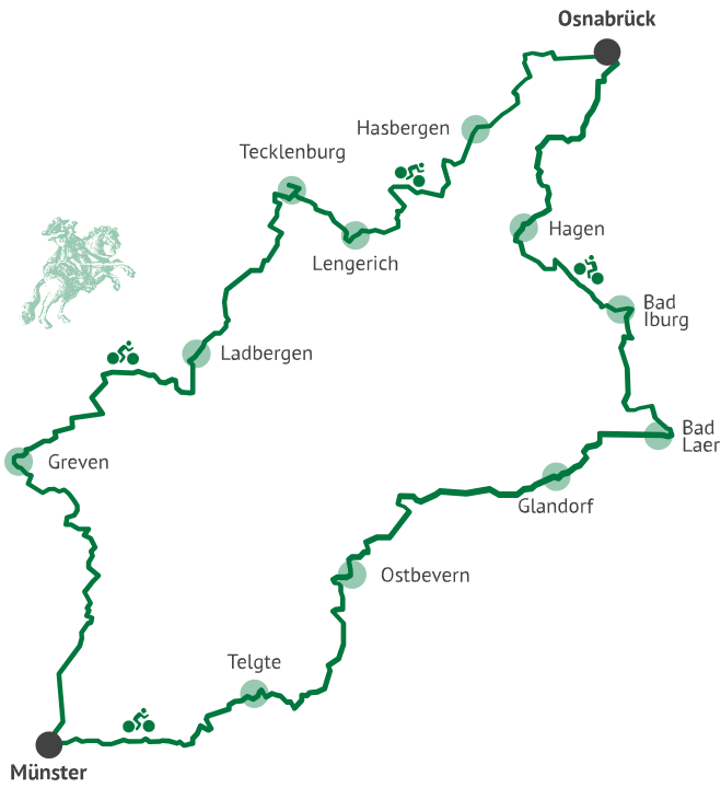 Peace Westphalia route map